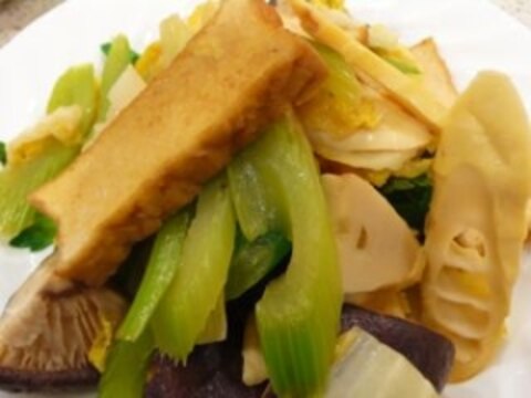 厚揚げと野菜の中華風炒め物